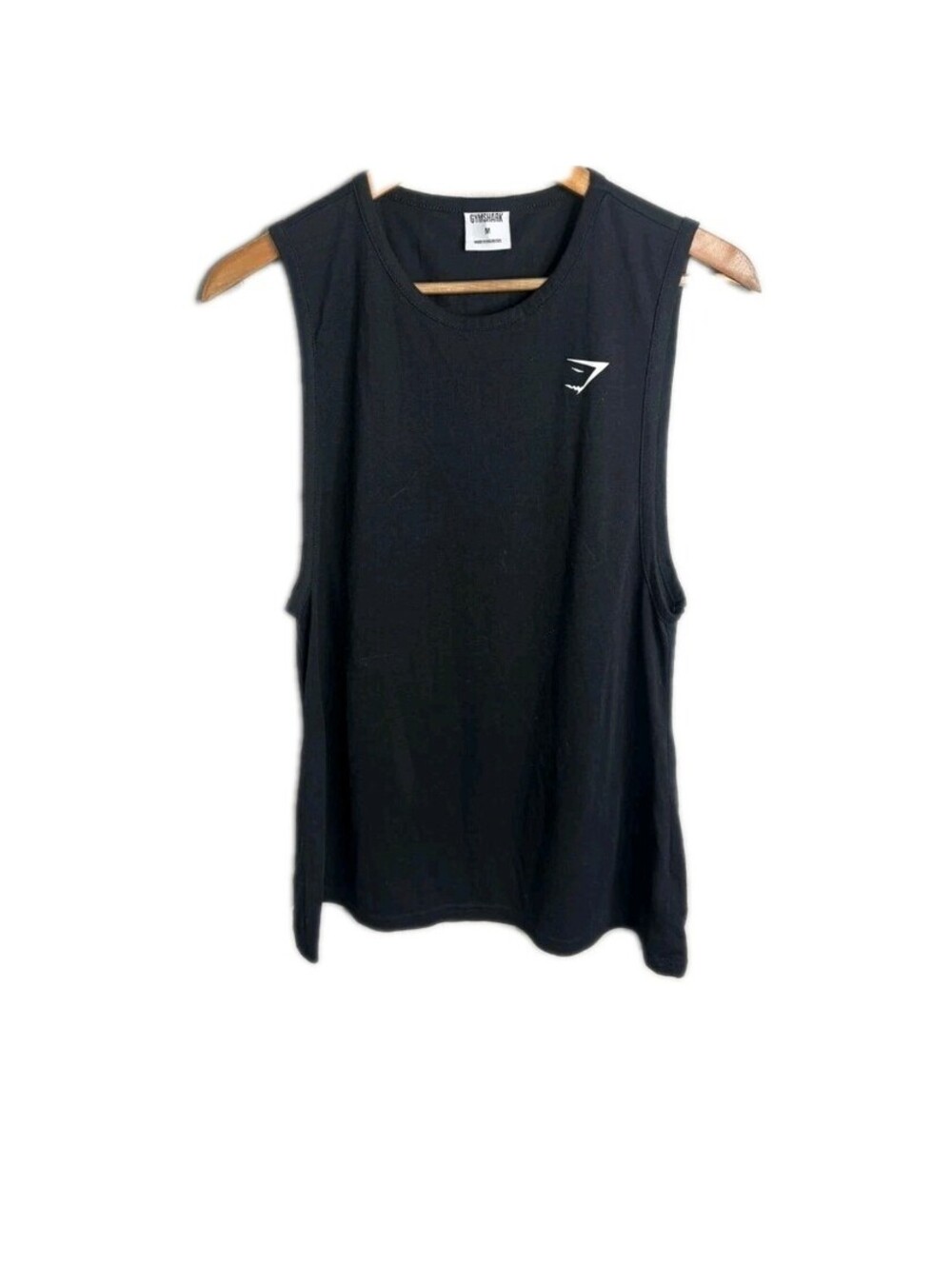 Gymshark Shirt Mens Medium Black Tank Top Sleeveless Athletic Gym Workout NWOT